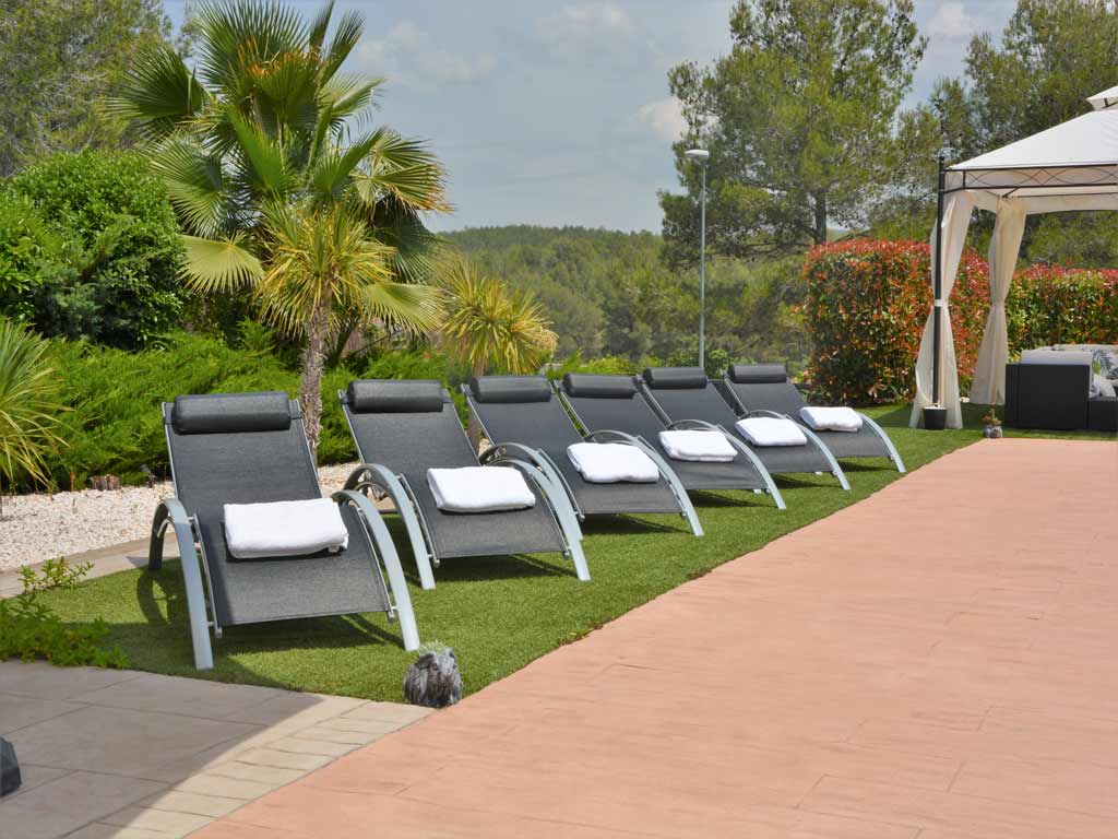 villa in Sitges with hammocks.