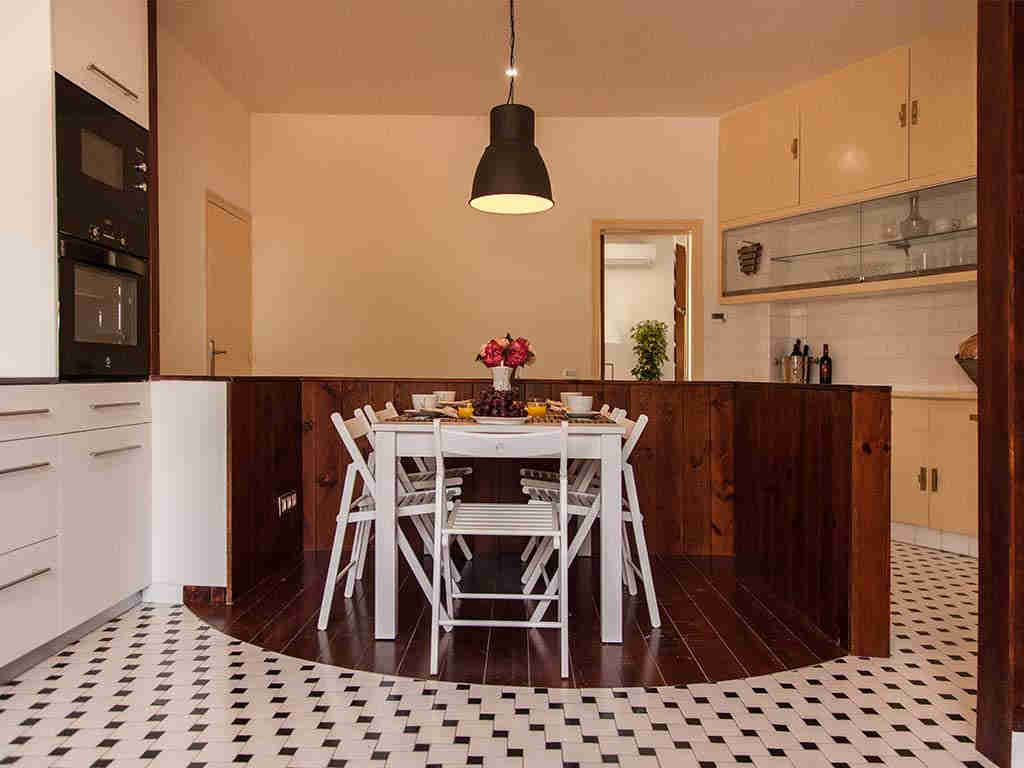 Large kitchen in our Sitges luxury villas