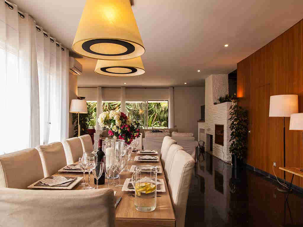 Sitges luxury villas with large dining room