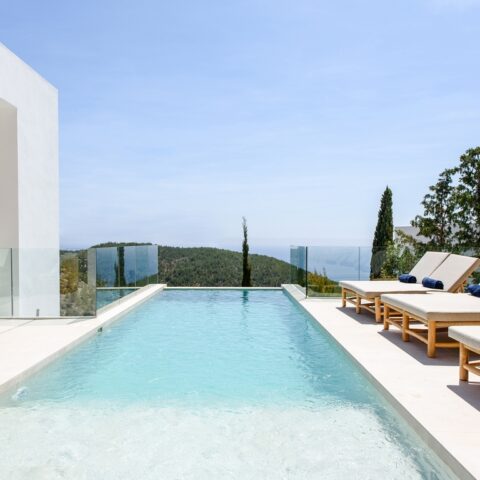 luxury holiday villa with sea views in Ibiza
