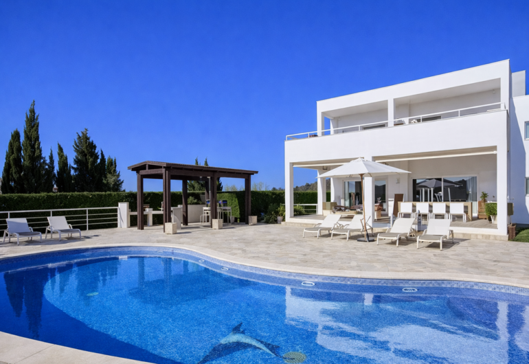 luxury holiday villa with private gym in Ibiza